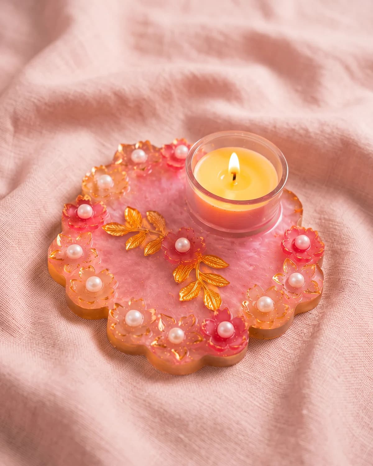Personalised Candle Holder — Flowers, Petals & Other Designs