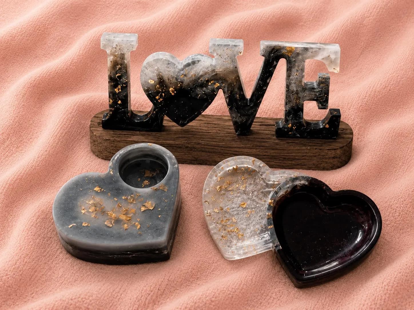 Handmade Resin LOVE Gift Set