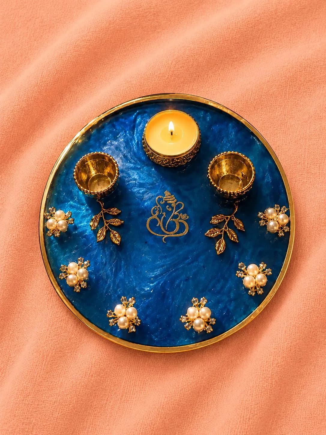 Personalised Resin Puja Thali