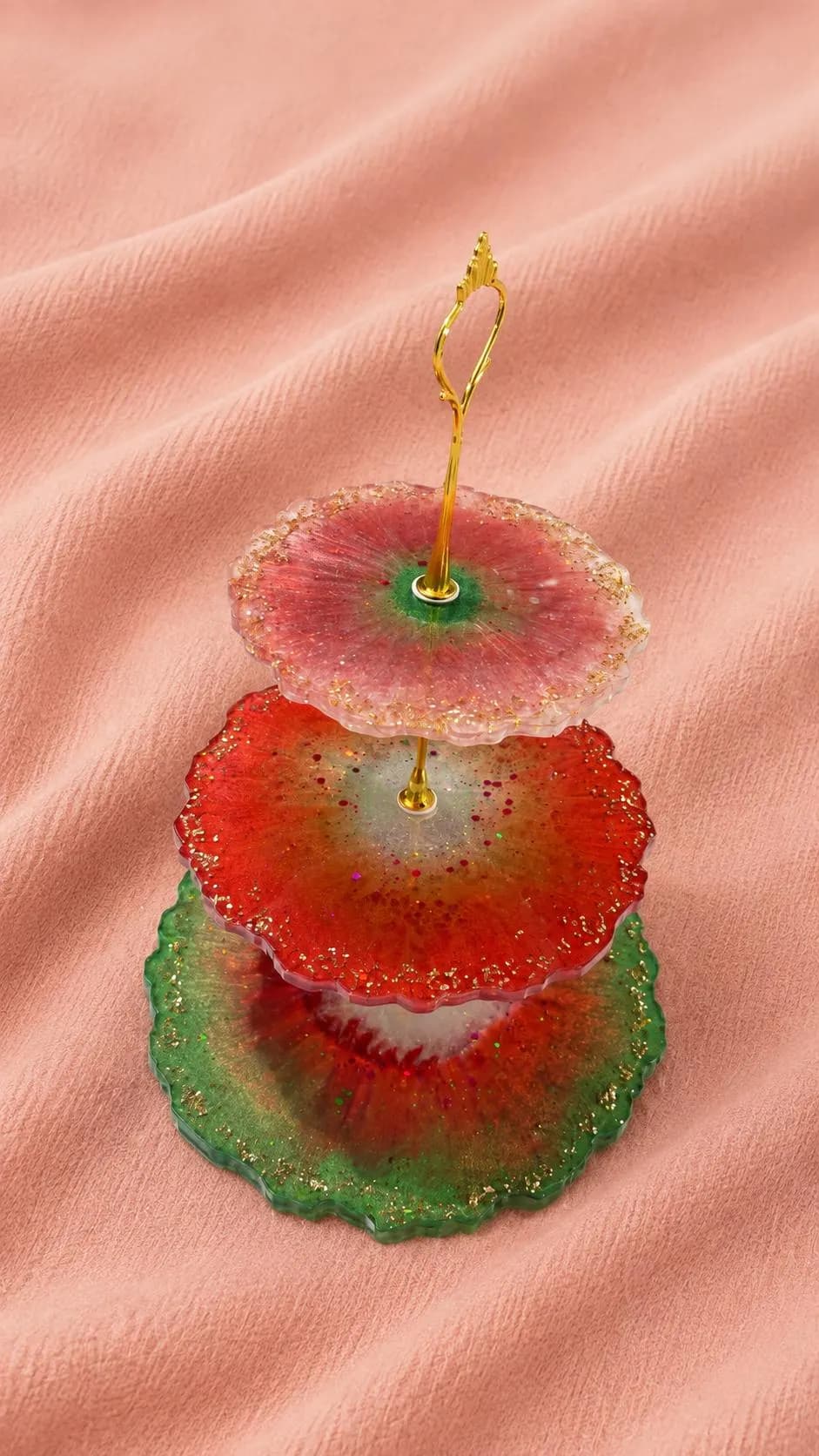 Classic Handmade 3-Tier Resin Cupcake Stand
